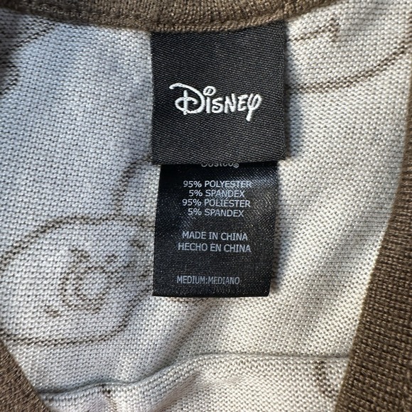 Disney Winnie the Pooh Pajama Set Womens Medium Brown Knit Joggers 2pc - Picture 7 of 12